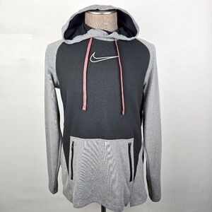 Nike Men's Large Therma- FIT Pullover Training Hoodie (Black/Grey) DD2112-010